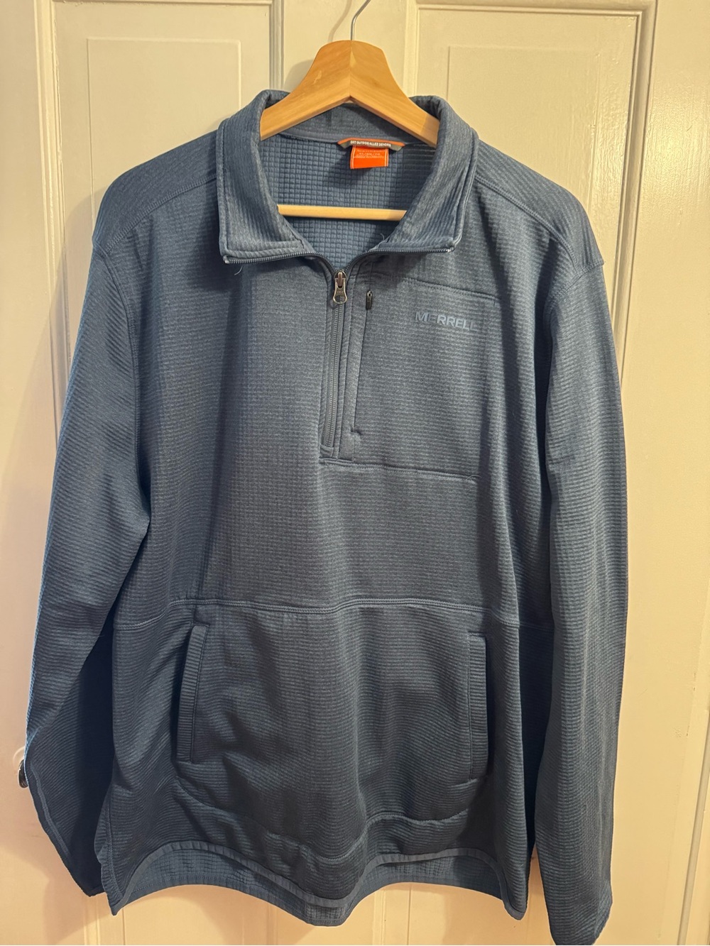 Merrell Men's Slate Blue Quarter- Zip Pullover Sweater